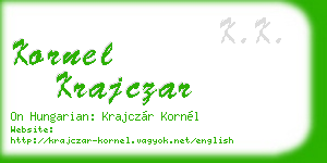 kornel krajczar business card