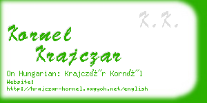 kornel krajczar business card